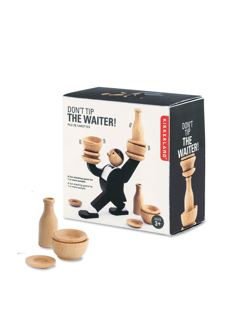 Produktbild zu Geschicklichkeitsspiel mit Butler und Holz-Geschirr