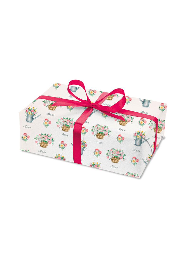 Alternatives Bild 1 zu Rosen-Geschenkpapier-Set