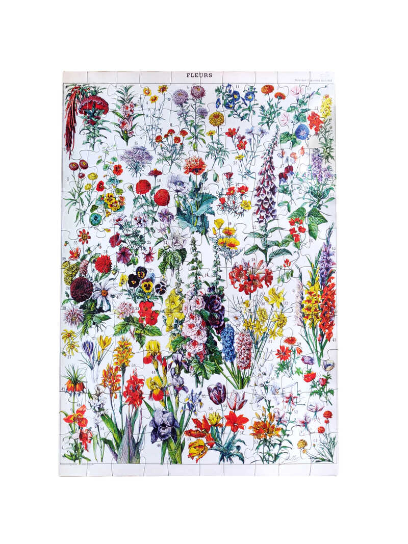 100-Teile-Puzzle mit Sommer-Blumen im Vintage Style