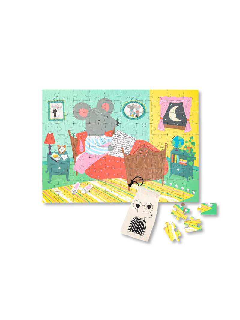 100-Teile-Puzzle Mouse in a little house
