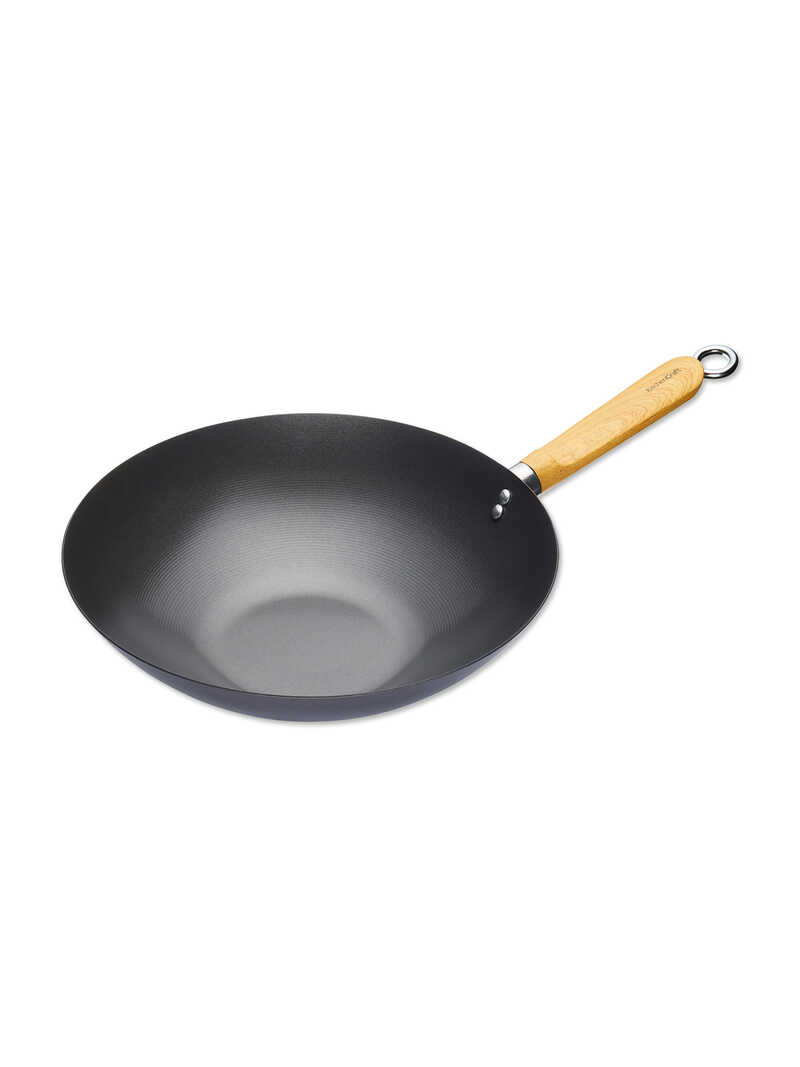 Produktbild zu Wok-Pfanne aus Carbonstahl Durchmesser 30 cm