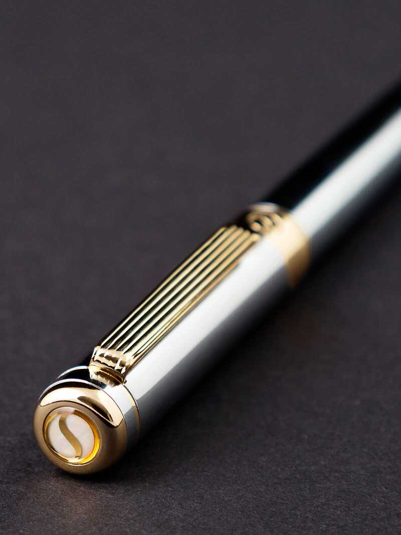 Alternatives Bild 2 zu Luxuriser Tintenroller aus Messing mit Silber-Chrom-Finish