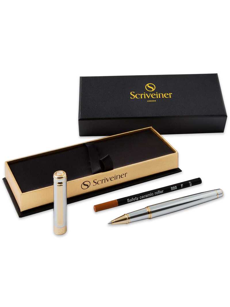 Alternatives Bild 4 zu Luxuriser Tintenroller aus Messing mit Silber-Chrom-Finish