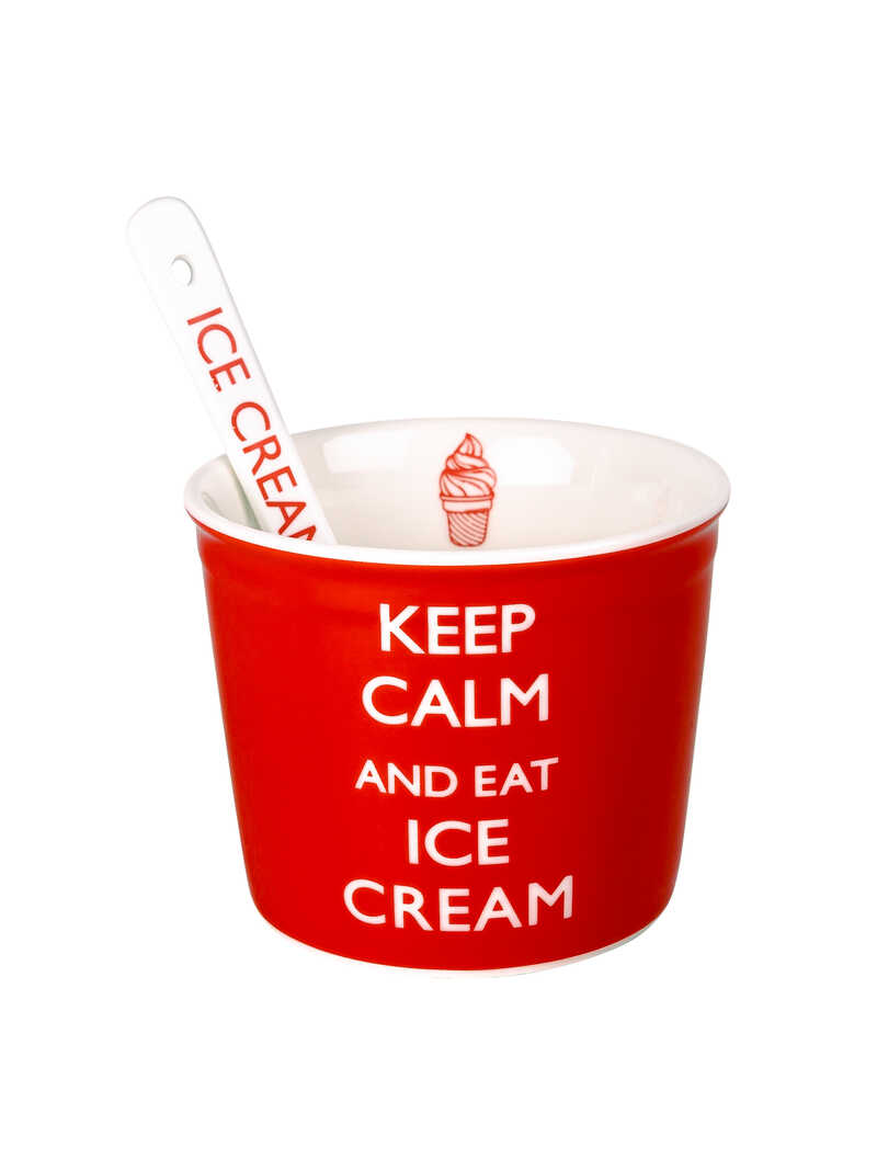 Eisbecher Keep Calm & Eat Ice Cream
