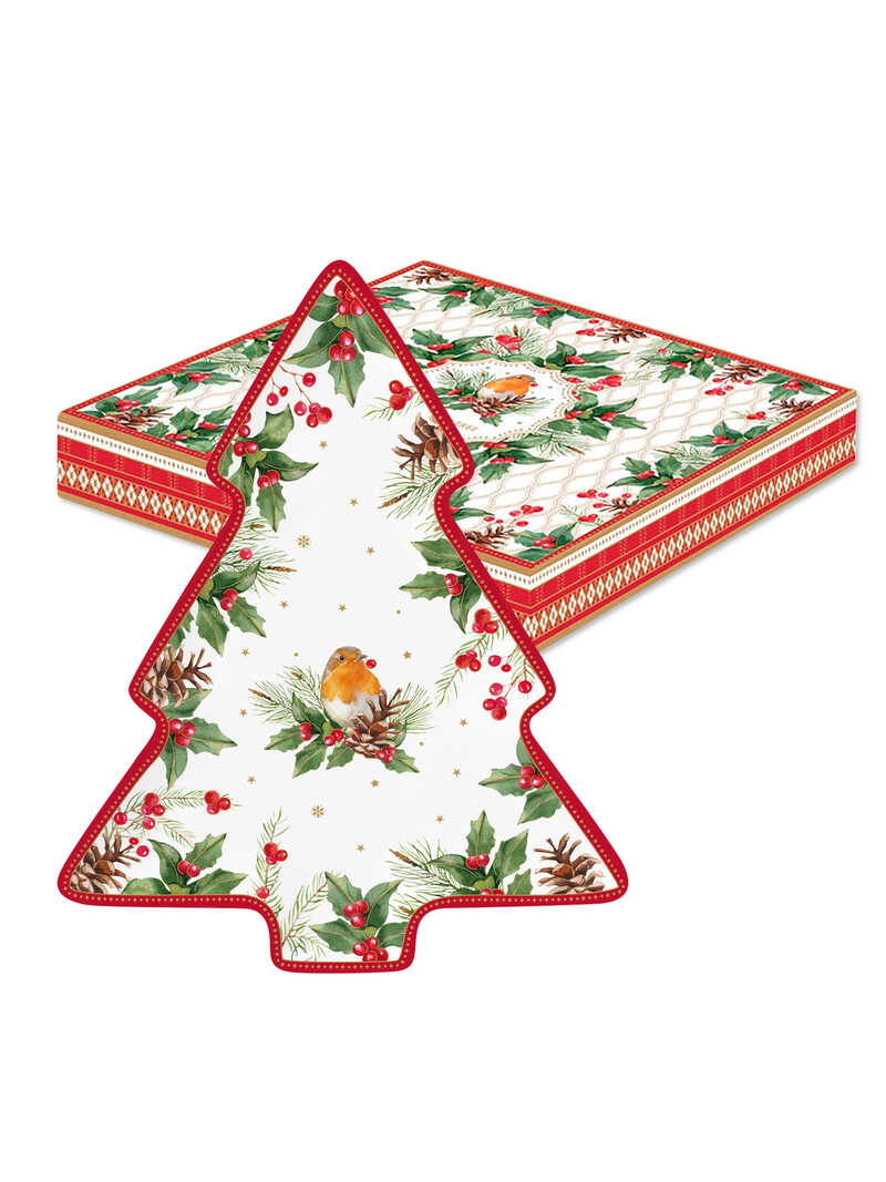 Produktbild zu Weihnachtsteller Christbaum mit Robin & Berries