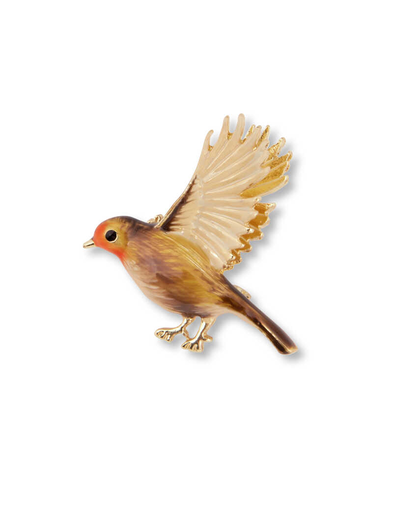 Produktbild zu Brosche Rotkehlchen