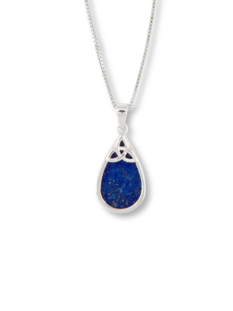 Alternatives Bild 1 zu Silberkette Trinity of Eire mit Lapislazuli-Anh�nger