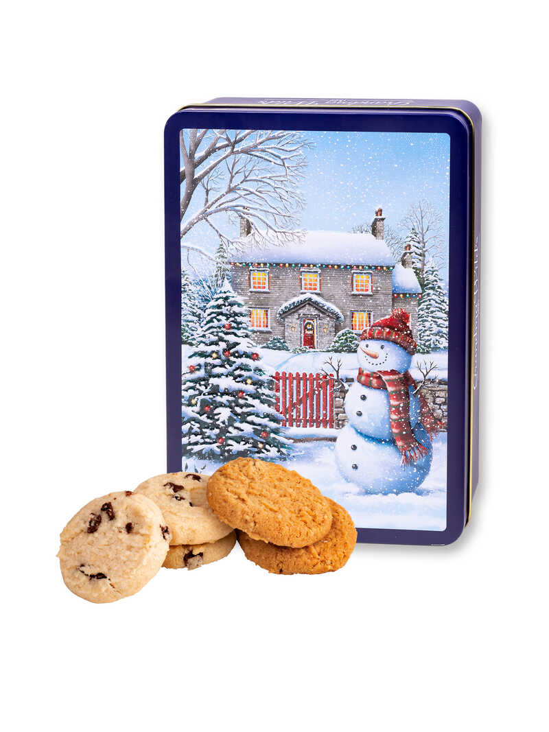 Produktbild zu Gebckdose Snowy Cottage mit Shortbread Biscuits
