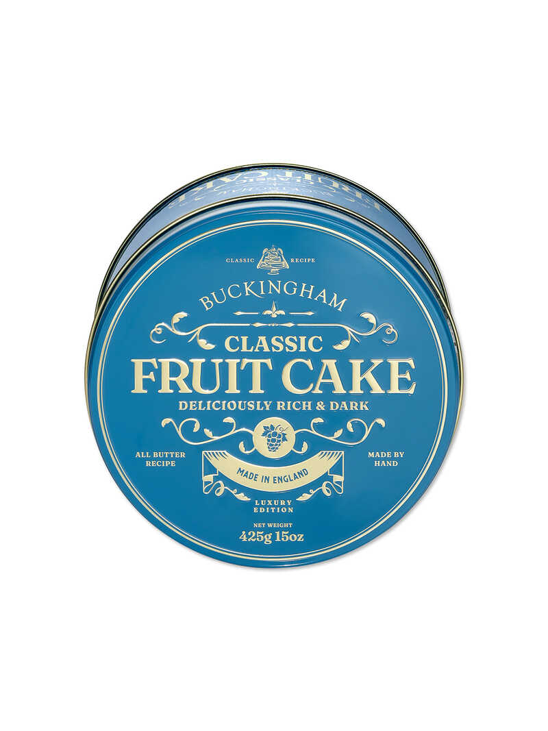 Englischer Kuchen Classic Tea Fruit Cake 425-Gramm-Dose Englischer Kuchen Classic Tea Fruit Cake 425-Gramm-Dose