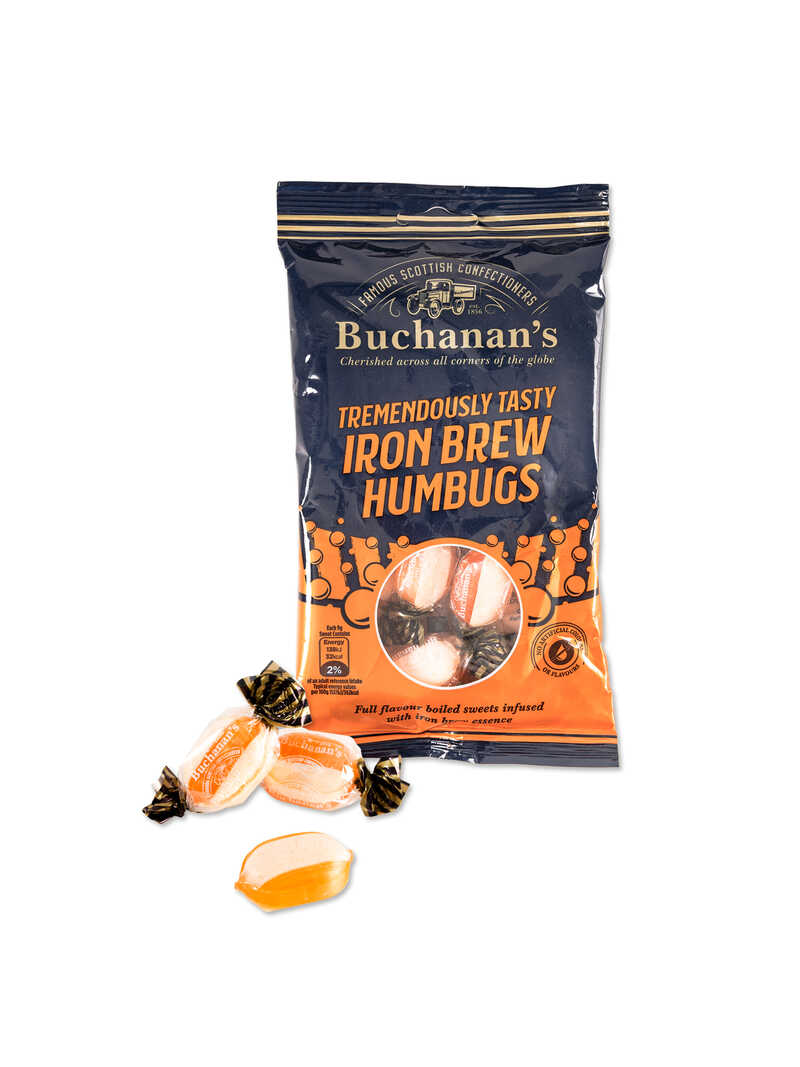 Produktbild zu Buchanan's Iron Brew Humbugs 140 Gramm