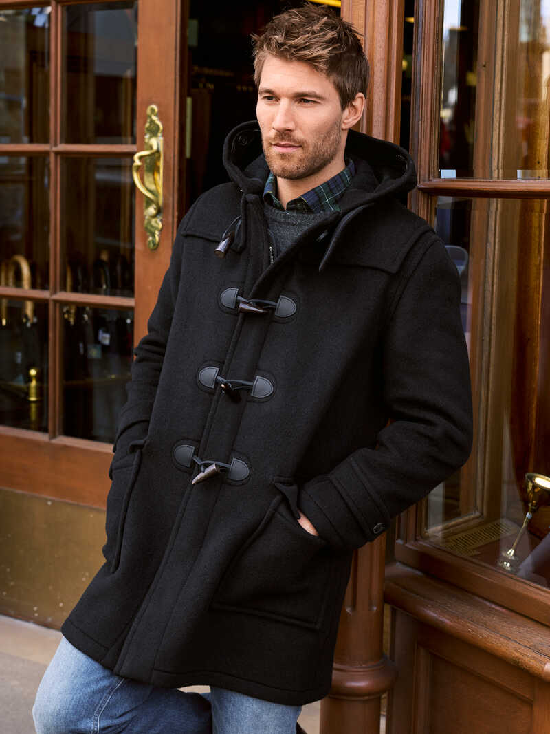 Produktbild zu Schwarzer Dufflecoat