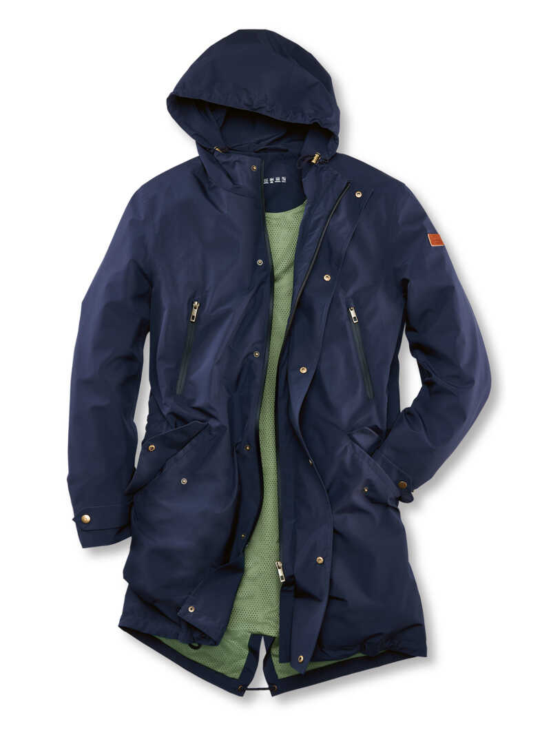 Produktbild zu Dunkelblauer Regenparka f�r Herren