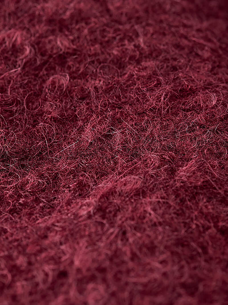 Alternatives Bild 3 zu Roter Wollmantel in Boucle-Optik