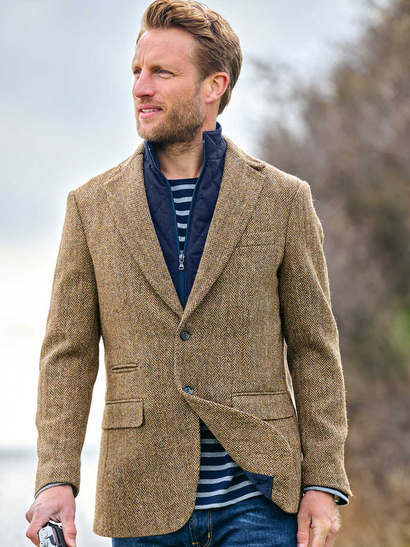 Tweedsakko aus Harris Tweed mit Fischgrat-Muster