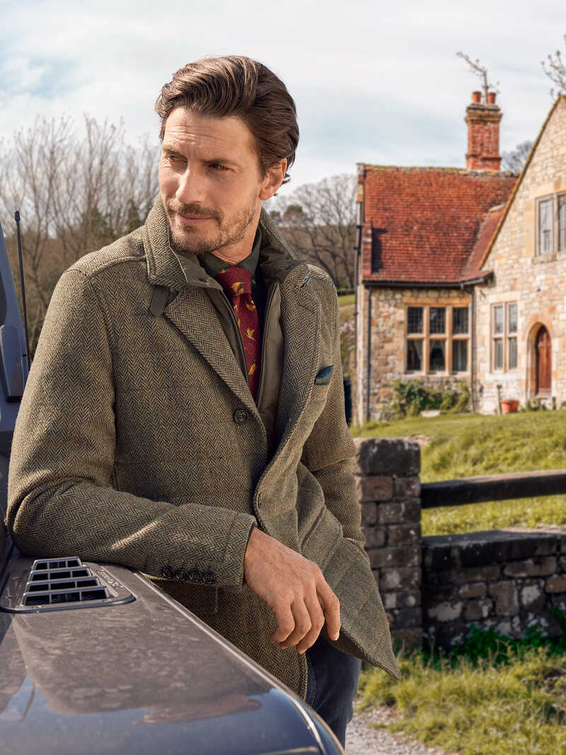 Alternatives Bild 1 zu Fieldjacket Fischgrat-Tweed