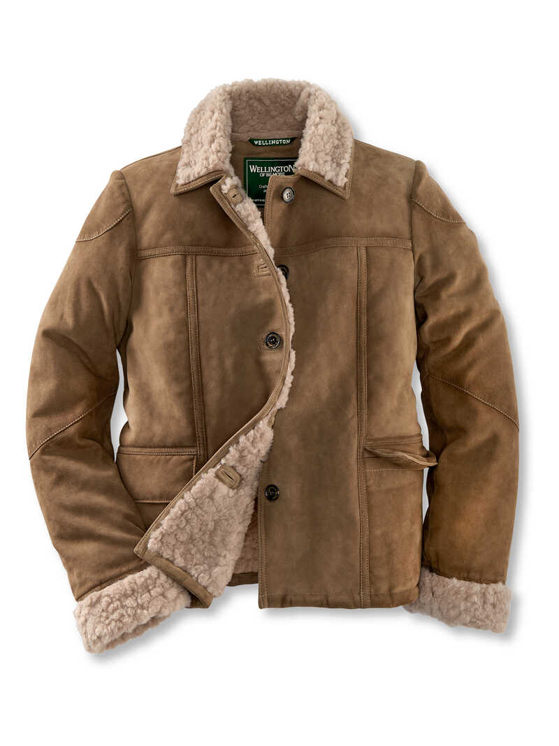 Alternatives Bild 1 zu Lederjacke Ziegenvelours mit Teddyfutter