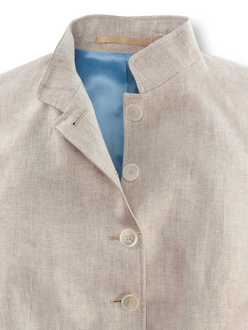 Alternatives Bild 3 zu Leinenblazer mit Stehkragen