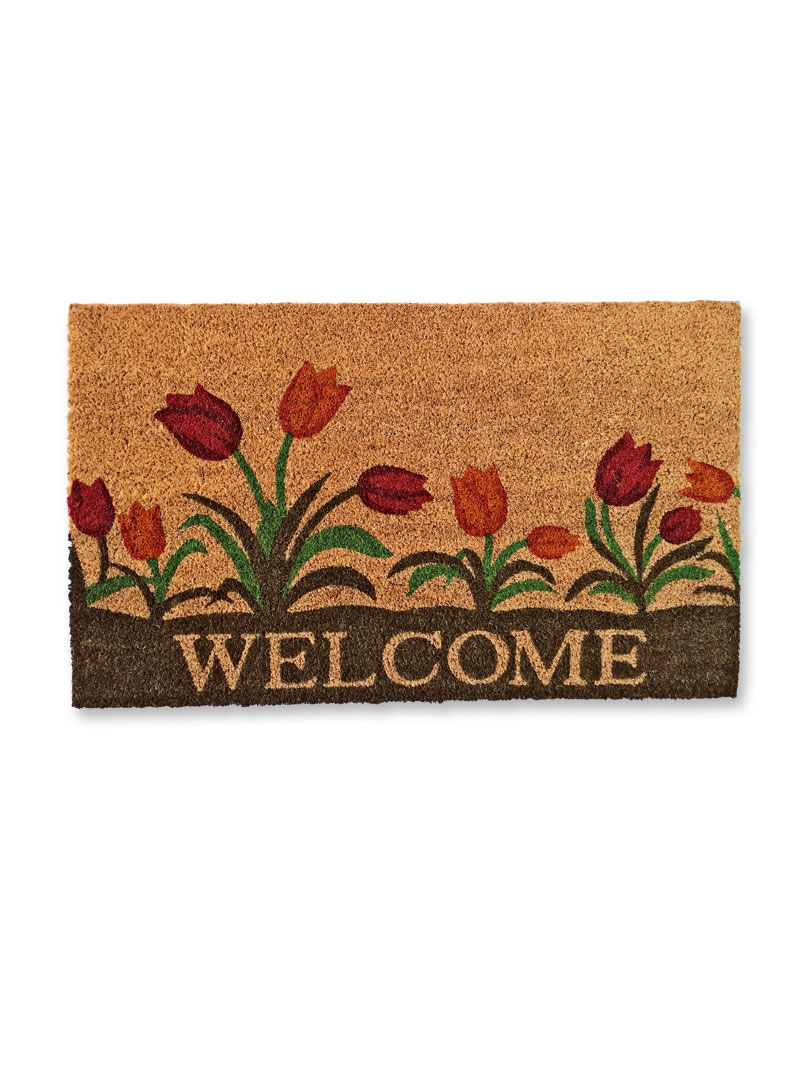 Produktbild zu Fu�matte mit Tulpen