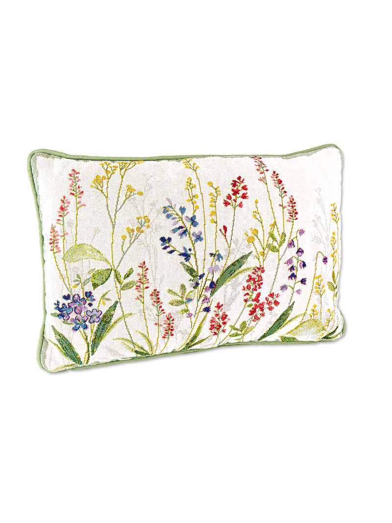 Produktbild zu Englisches Kissen mit Wiesenblumen
