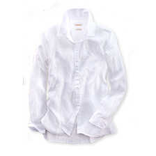 Weiße Leinen-Bluse für Damen