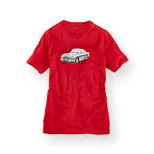 Rotes Herren-T-Shirt mit Aston Martin aus Bio-Baumwolle