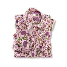 Cord-Blumenbluse