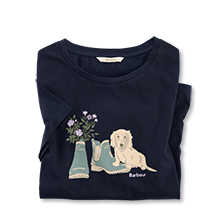 Thumbnail zu Damenshirt mit Dackel & Gummistiefeln