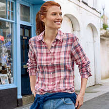 Alernatives Thumbnail 1 zu Karierte Leinenbluse