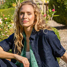 Alernatives Thumbnail 4 zu Leinen-Longbluse