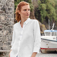 Thumbnail zu Wei�e Leinen-Hemdbluse