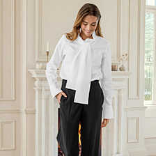 Thumbnail zu Wei�e R�schenbluse mit abnehmbarer Schleife