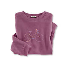Sweatshirt mit Fahrradstickerei
