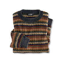 Streifenpullover aus Alpakawolle