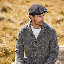 Donegal-Cardigan mit Schalkragen