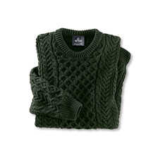 Zopfstrick-Aranpullover