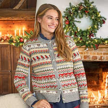 Thumbnail zu Fair-Isle-Strickjacke Sheep and Robins