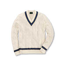 Thumbnail zu Wei�er Tennispullover mit V-Neck