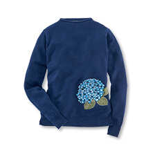 Merino-Pullover Hortensie