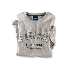 Graues T-Shirt mit Barbour-Logo für Herren
