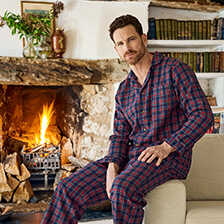 Klassischer Flanell-Pyjama mit Schottenkaro