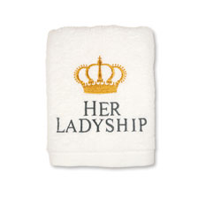 Handtuch mit Krone und Aufschrift Her Ladyship