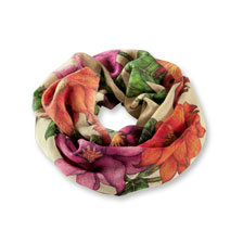 Alernatives Thumbnail 1 zu Woll-Loopschal mit Blumen