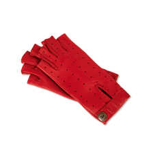Rote Lederhandschuhe für Damen