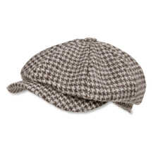 Herren-Schirmmütze Bakerboy Cap aus ungefärbtem englischen Tweed