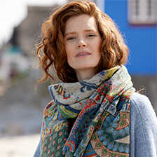 Alernatives Thumbnail 1 zu Kaschmirschal aus Fischgratgewebe mit Paisleys