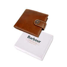 Leder-Geldbrse mit Tartanfutter