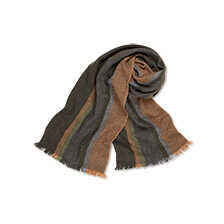 Irischer Streifenschal aus Donegal-Wolle