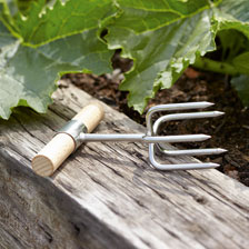 Gartenkralle mit Holzgriff