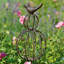 Gartendeko-Stab mit Vogel
