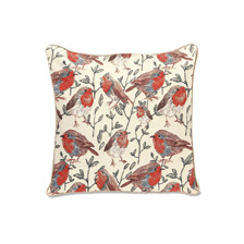 Sofakissen mit Rotkehlchen